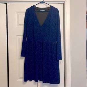 MODCLOTH sparkle glitter navy blue dress